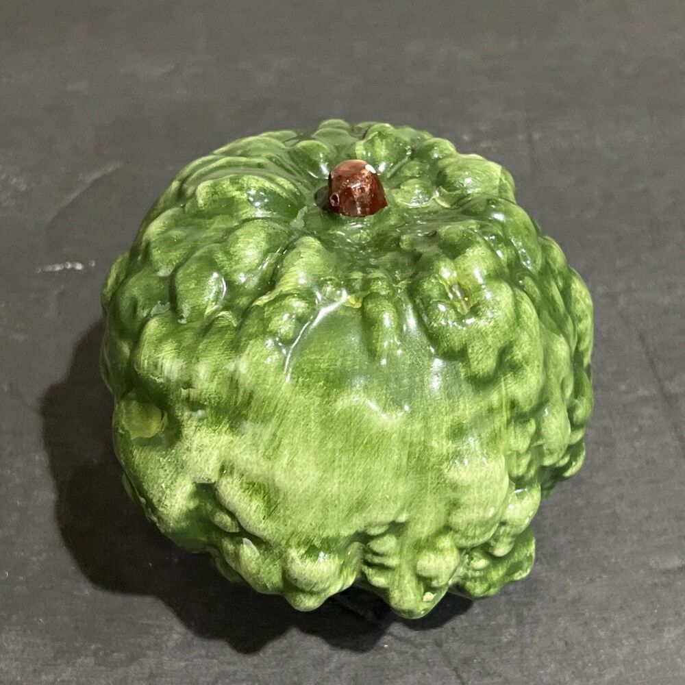 Vintage A Due Tosin Italy Majolica Ceramic Pumpkin Gourd Art Pottery Vegetable
